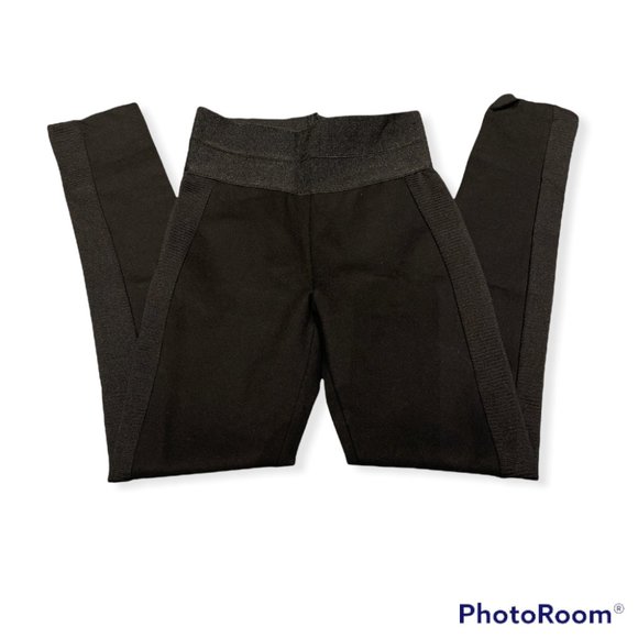 COPY - ZARA BASIC COLLECTION Leggings Black Sz M Nice Detail High Waist - Picture 4 of 12